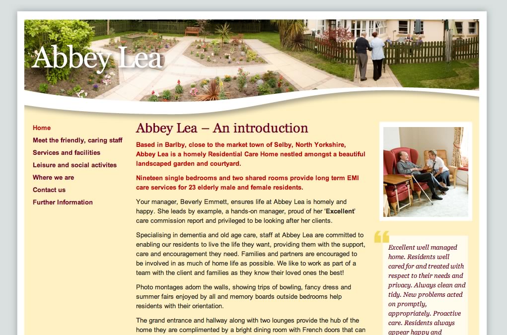North Yorkshire Care Homes Screenshot