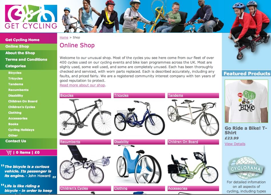 Get Cycling Shop Screenshot