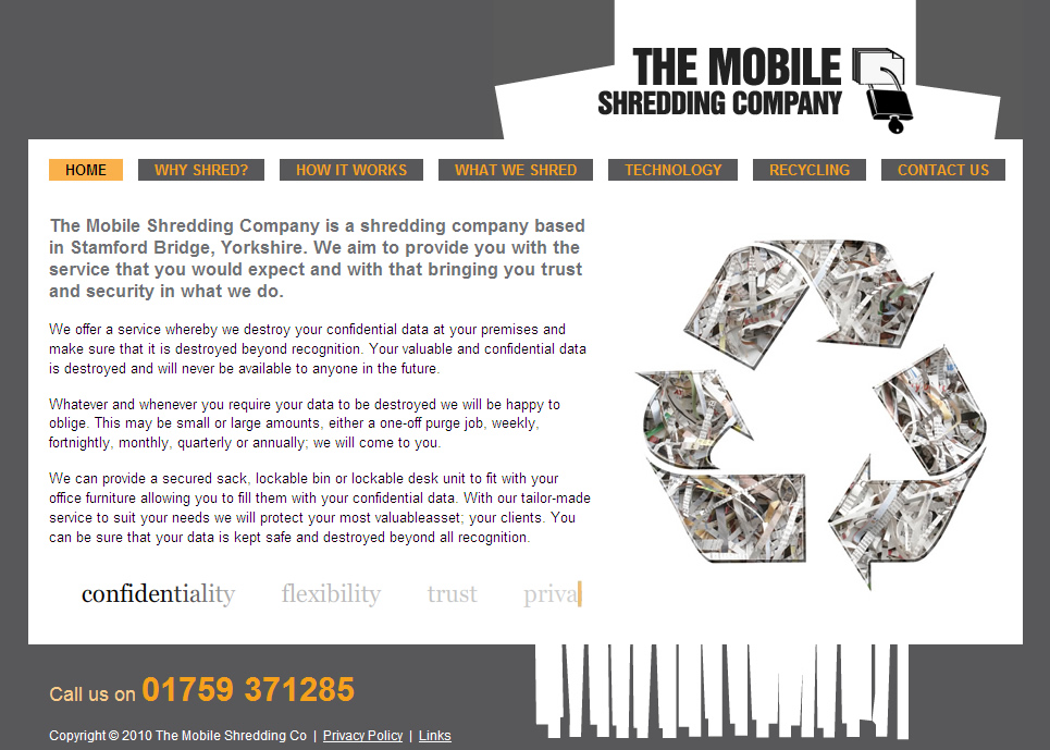 Mobile Shredding Company Screenshot
